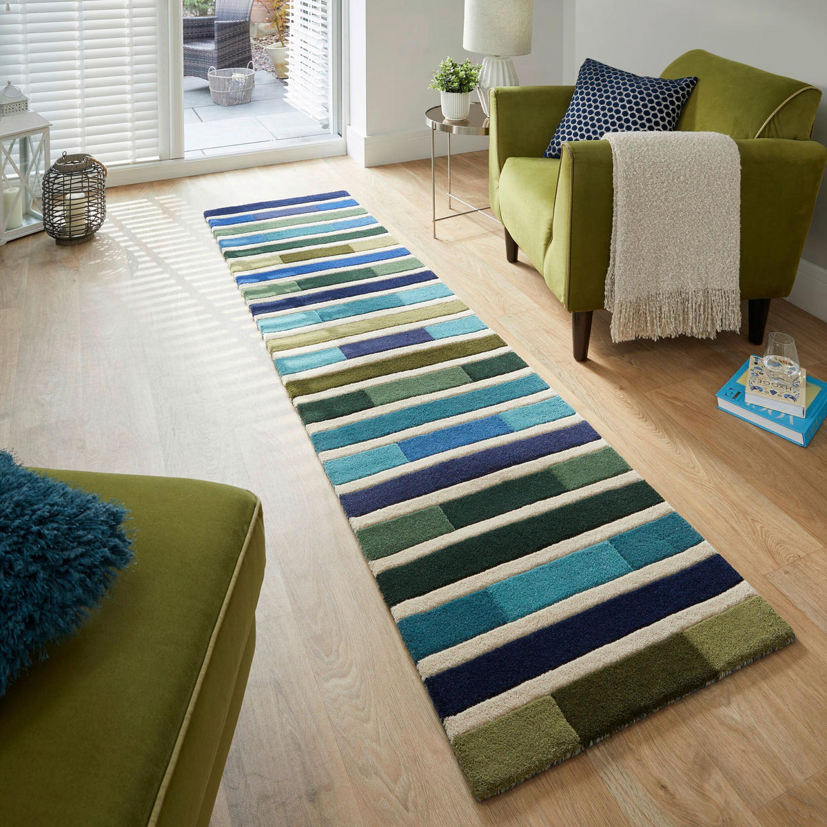 VLNĚNÝ KOBEREC, 60/230 cm, zelená - zelená, Basics, textil (60/230cm)
