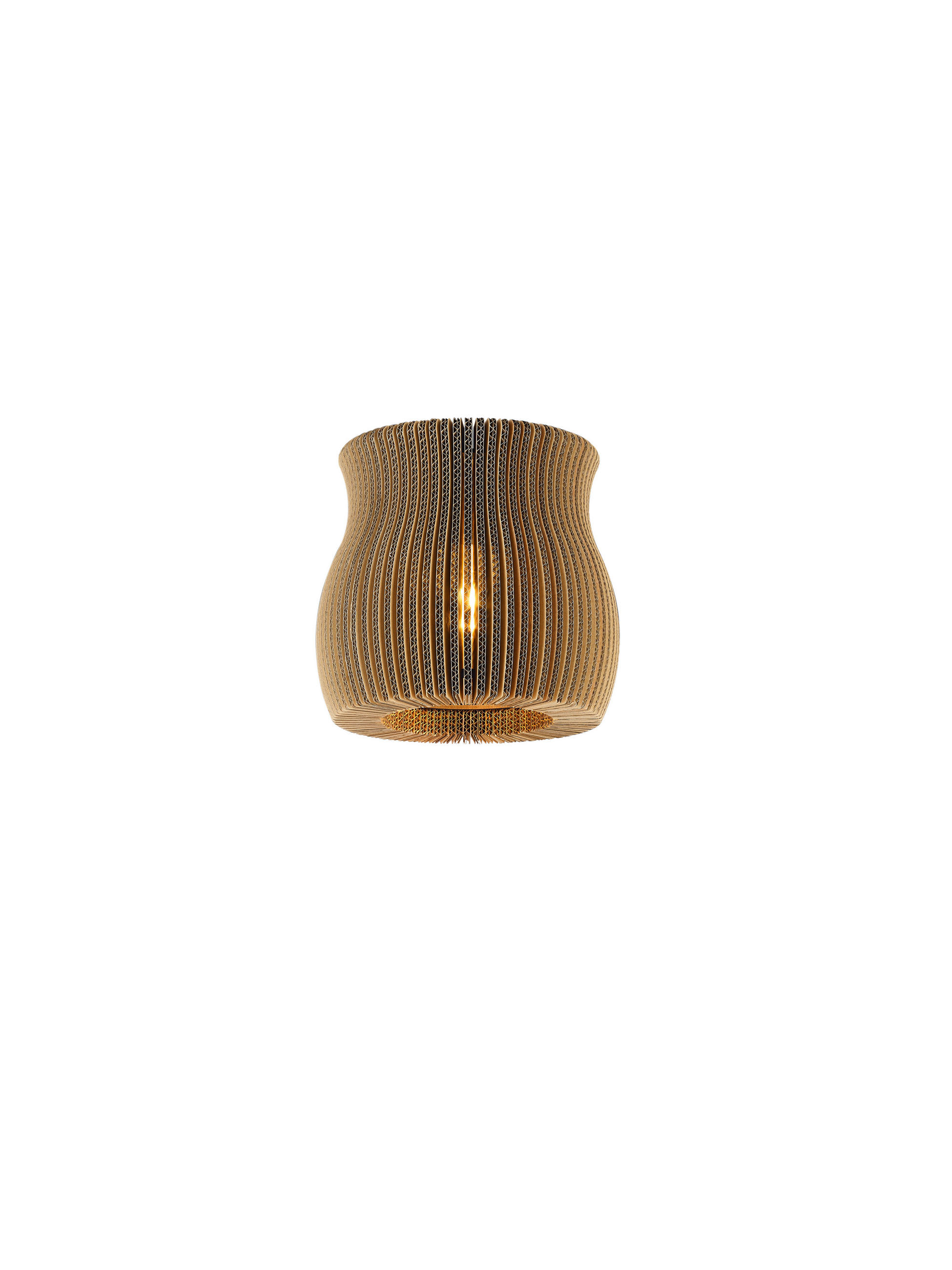 DECKENLEUCHTE 28/25 cm   - Naturfarben, MODERN, Wellpappe (28/25cm) - Hell