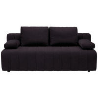 SCHLAFSOFA  mit Stoffauswahl, Schlafen auf Sitzhöhe Flachgewebe Dunkelbraun  - Dunkelbraun/Schwarz, MODERN, Kunststoff/Textil (194/78-87/92cm) - MID.YOU
