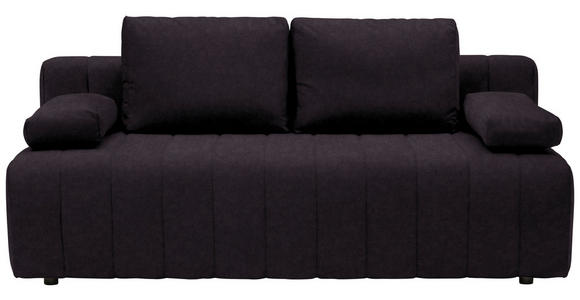 SCHLAFSOFA  in Flachgewebe Dunkelbraun  - Dunkelbraun/Schwarz, MODERN, Kunststoff/Textil (194/78-87/92cm) - Xora
