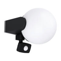 VÄGGLAMPA FÖR UTOMHUS - vit/svart, Basics, metall/plast (17/17/19,5cm) - Eglo
