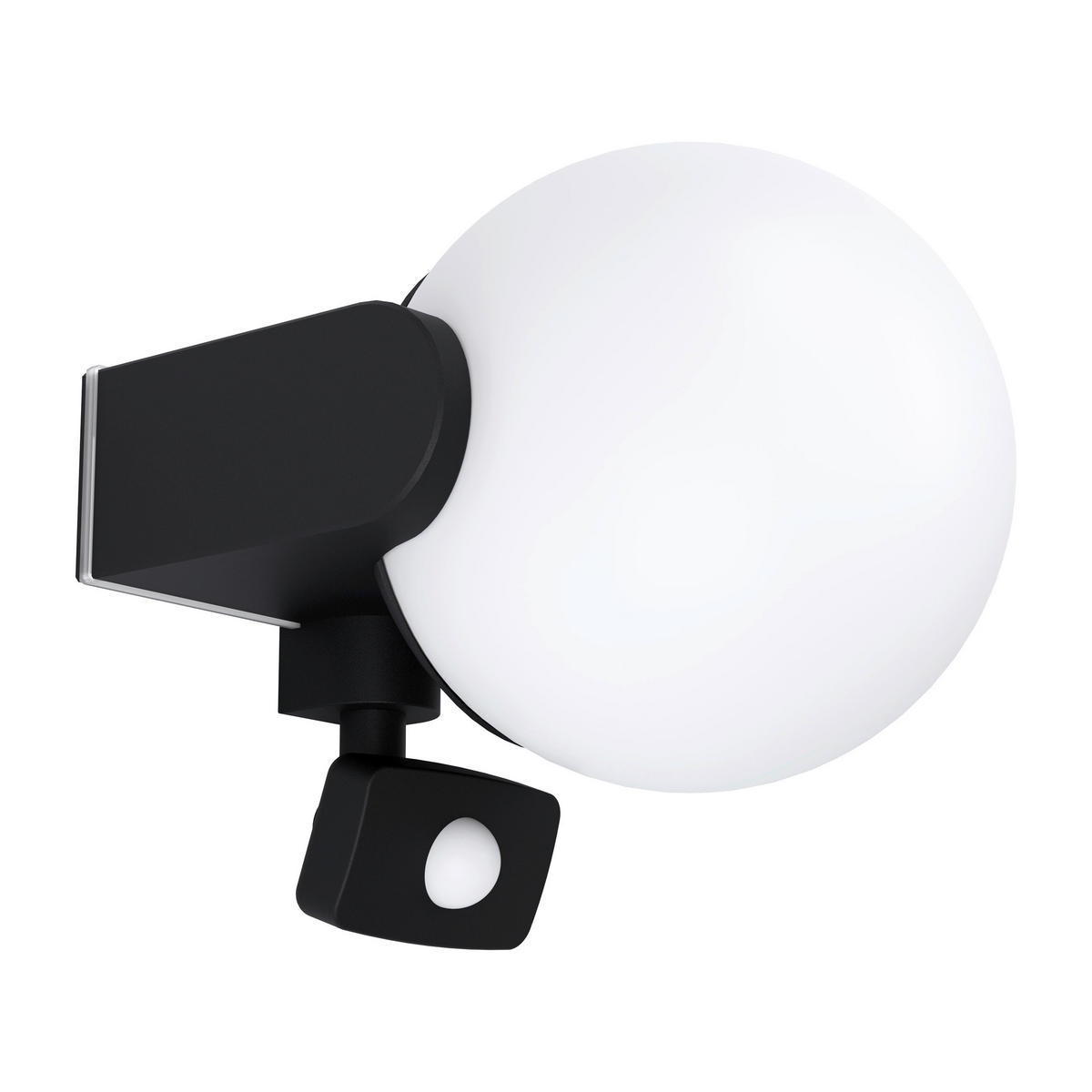 VÄGGLAMPA FÖR UTOMHUS - vit/svart, Basics, metall/plast (17/17/19,5cm) - Eglo