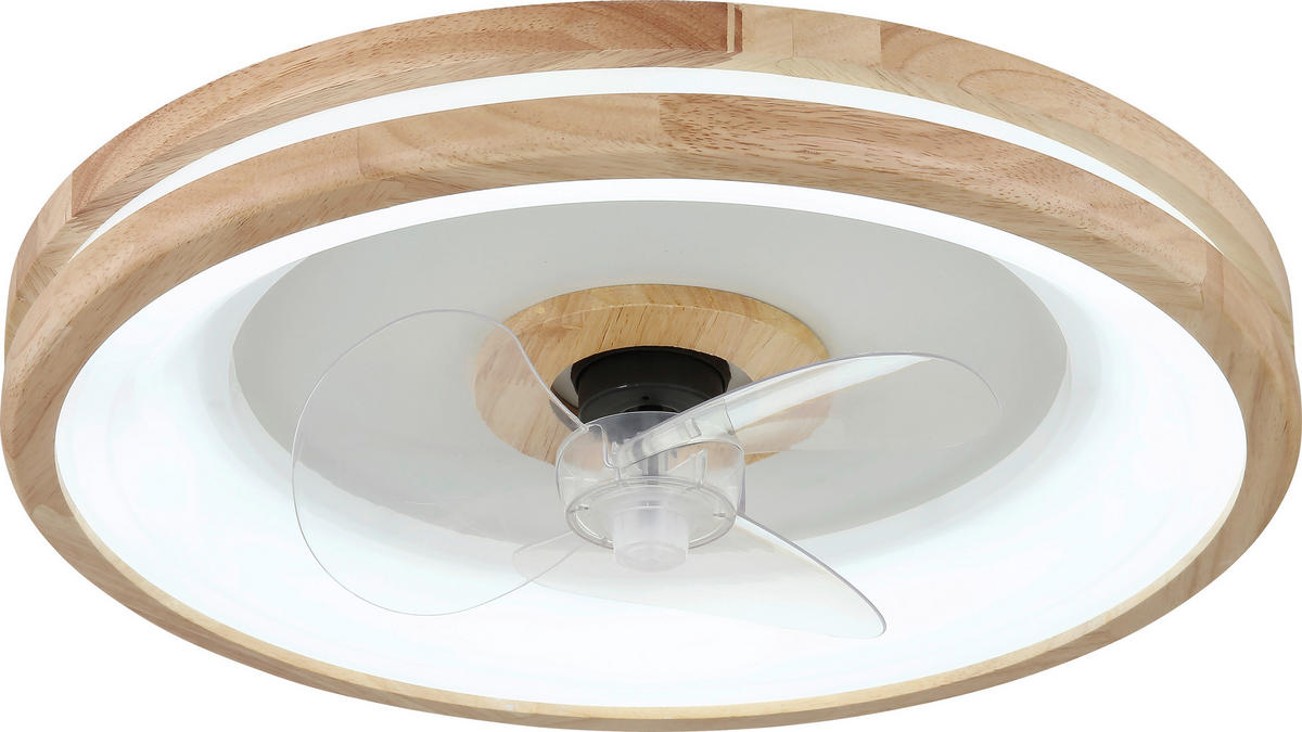 DECKENLEUCHTE 30 W  50/12,5 cm    - Dunkelbraun/Weiß, Design, Holz/Kunststoff (50/12,5cm) - Novel
