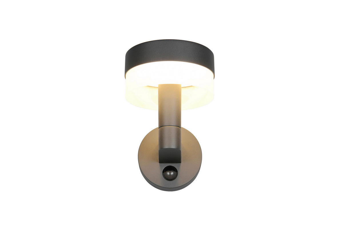 AUßENWANDLEUCHTE 16,5/22,5/22 cm   - Anthrazit/Weiß, Design, Kunststoff/Metall (16,5/22,5/22cm)
