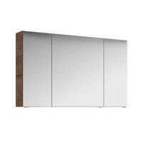TÜKRÖS SZEKRÉNY 120/70,3/17 cm  - króm/tölgyfa, Basics, faalapú anyag/Üveg (120/70,3/17cm) - Sadena