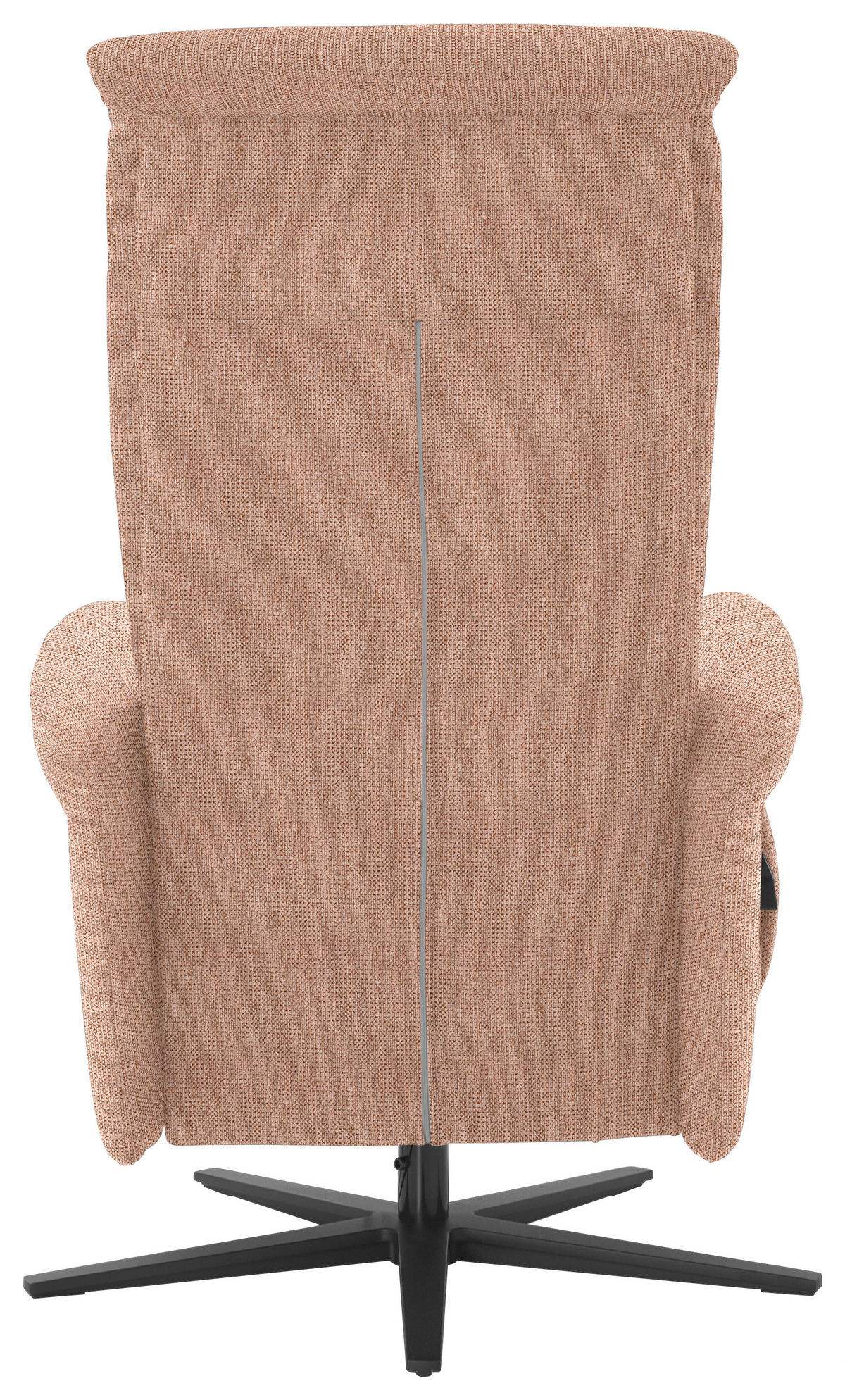 RELAXSESSEL in Textil Aprikose  - Aprikose/Schwarz, Design, Textil/Metall (77/115/89cm) - Pure Home Comfort