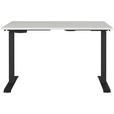 SCHREIBTISCH 120/80/72-118 cm  in Hellgrau, Schwarz  - Hellgrau/Schwarz, MODERN, Holzwerkstoff/Metall (120/80/72-118cm) - Novel