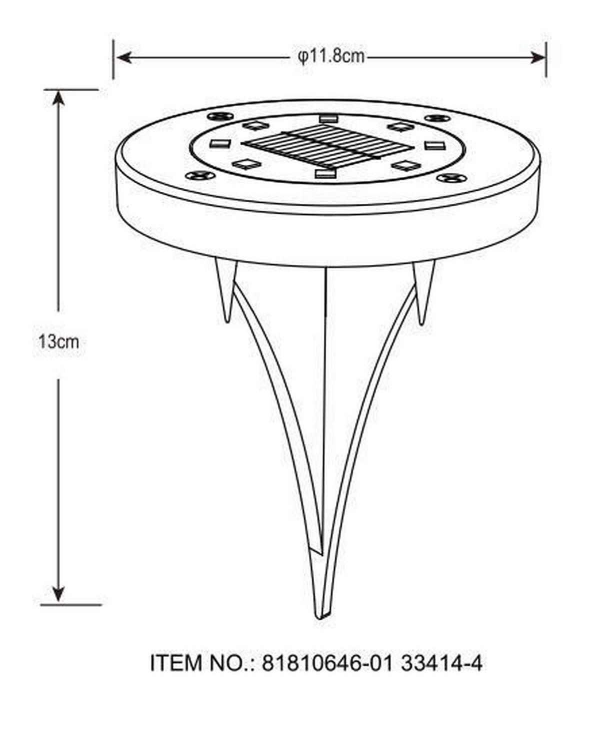 SOLARNA SVETILJKA - boja nerđajućeg čelika/crna, Lajfstajl, metal/plastika (11,8/13cm) - Ambia Garden