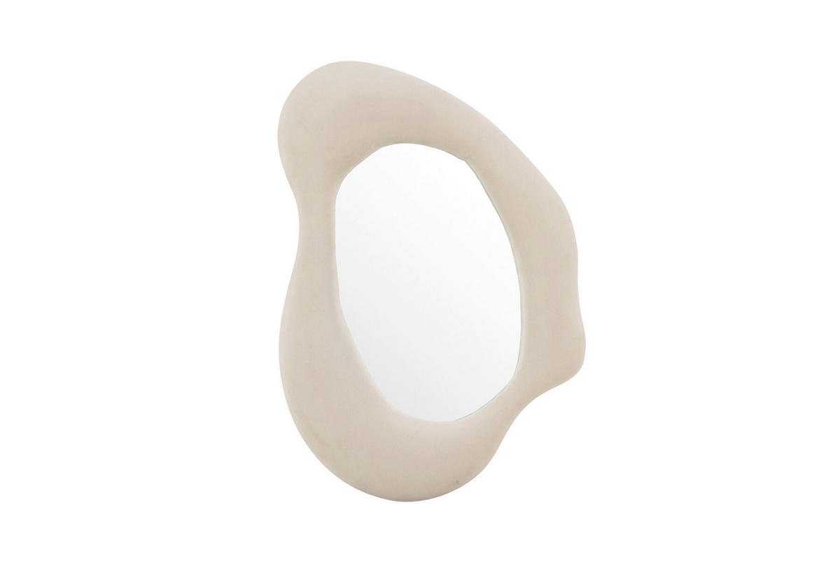 DEKOSPIEGEL - Beige, MODERN, Glas/Textil (49/70/8cm) - Livetastic