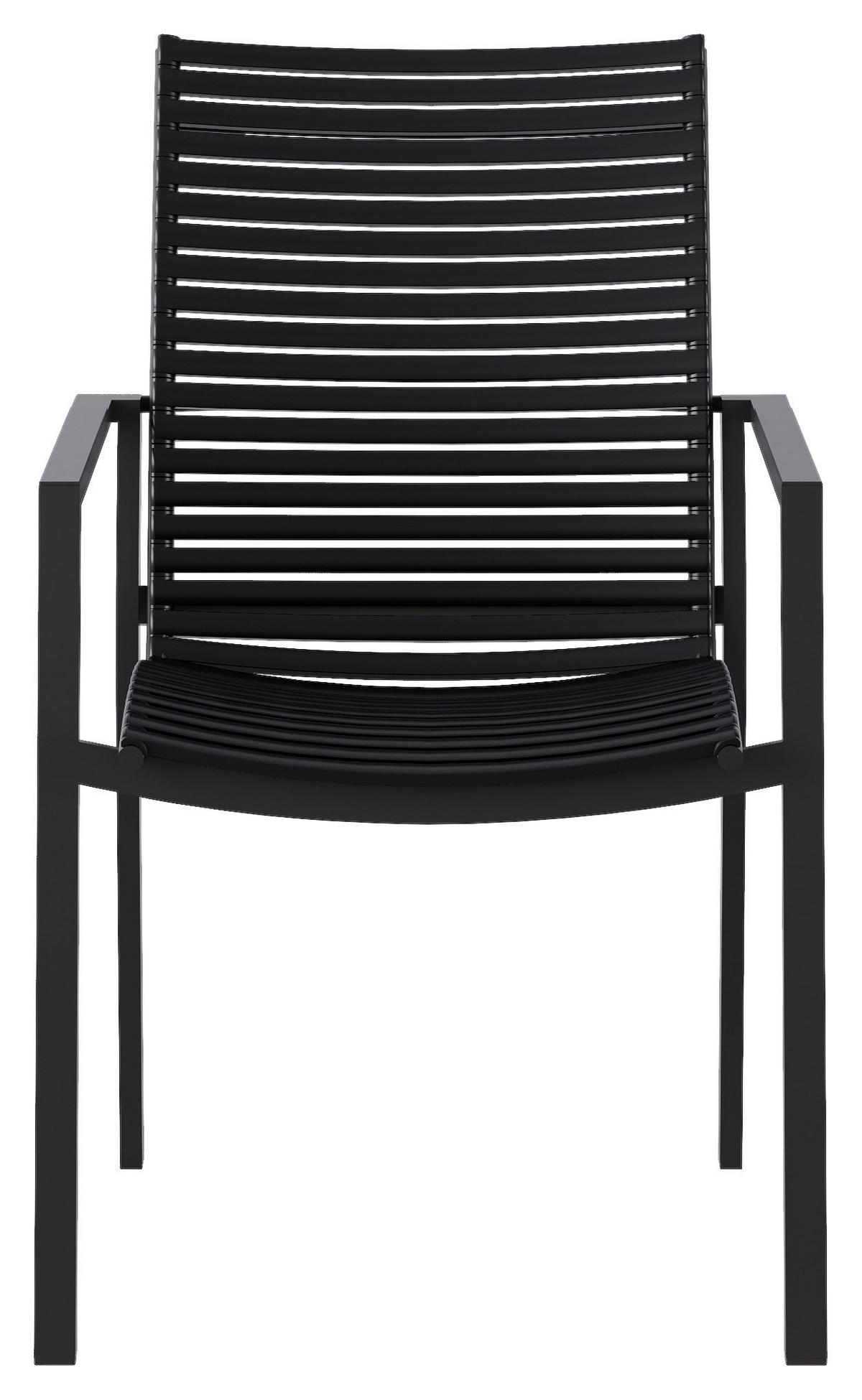 STAPELSESSEL Aluminium Anthrazit, Schwarz  - Anthrazit/Schwarz, KONVENTIONELL, Kunststoff/Metall (57,5/92/60cm) - Ambia Garden