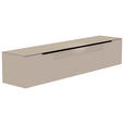 LOWBOARD  210/41/45 cm  Beimöbel erhältlich, hängend, Abdeckplatte aus Glas  - Sandfarben/Schwarz, Design, Glas/Holzwerkstoff (210/41/45cm) - Moderano