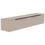 LOWBOARD  210/41/45 cm  Beimöbel erhältlich, hängend, Abdeckplatte aus Glas  - Sandfarben/Schwarz, Design, Glas/Holzwerkstoff (210/41/45cm) - Moderano