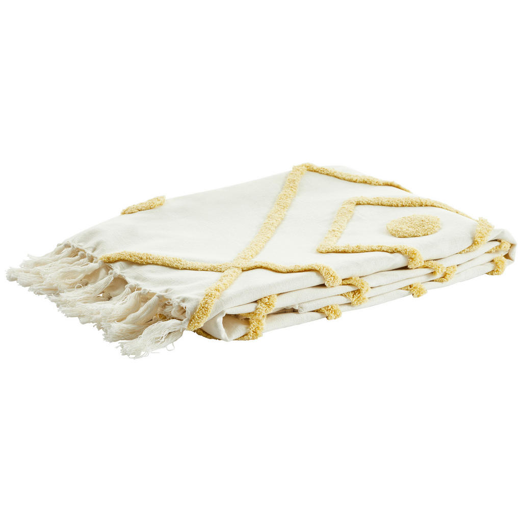 Thumbnail - Ambiente Decke Angelica, Gelb, Beige, Textil, Abstraktes, 150x200 cm, Wohntextilien, Decken, Kuscheldecken