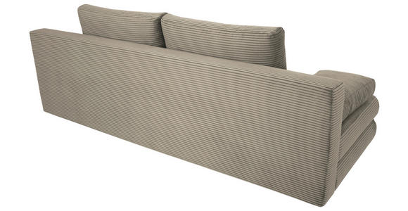 SCHLAFSOFA Taras  mit Stoffauswahl Cord Taupe  - Taupe/Schwarz, Design, Kunststoff/Textil (197/77/81cm) - Xora