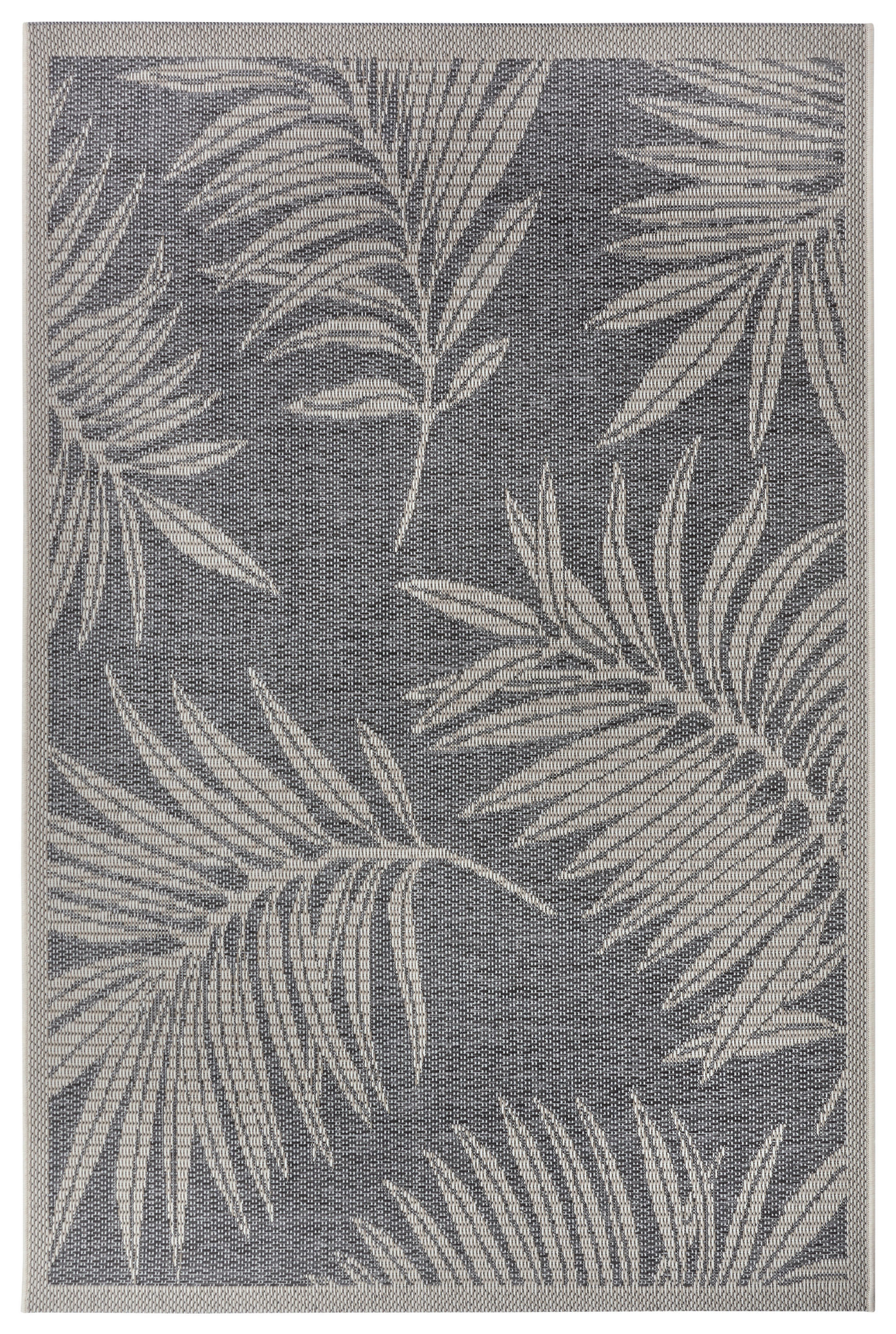 OUTDOORTEPPICH für Terrasse und Balkon 115/170 cm Clyde Creme, Grau  - Creme/Grau, Design, Kunststoff (115/170cm) - Hanse Home