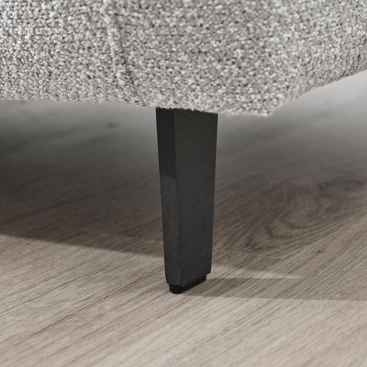 ECKSOFA  in Flachgewebe Hellgrau  225/355 cm  - Anthrazit/Hellgrau, Design, Textil/Metall (225/355cm) - Johann Jakob