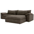 ECKSOFA  in Webstoff Braun  306/198 cm  - Schwarz/Braun, MODERN, Kunststoff/Textil (306/198cm) - Carryhome