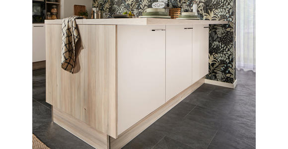 ECKKÜCHE  in Kaschmir, Tannenholzfarben  - Kaschmir/Tannenholzfarben, Design, Holzwerkstoff/Metall (121,6/280/150cm) - Xora