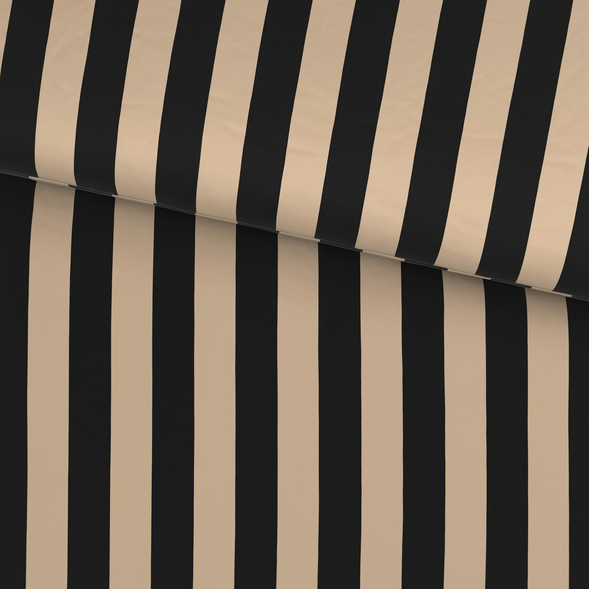 BETTWÄSCHE Satin 155/220 cm  - Taupe/Schwarz, Textil (155/220cm) - Novel