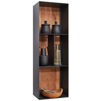 WANDREGAL  35/106/24 cm  - Eichefarben/Anthrazit, Natur, Holz/Metall (35/106/24cm) - Valnatura