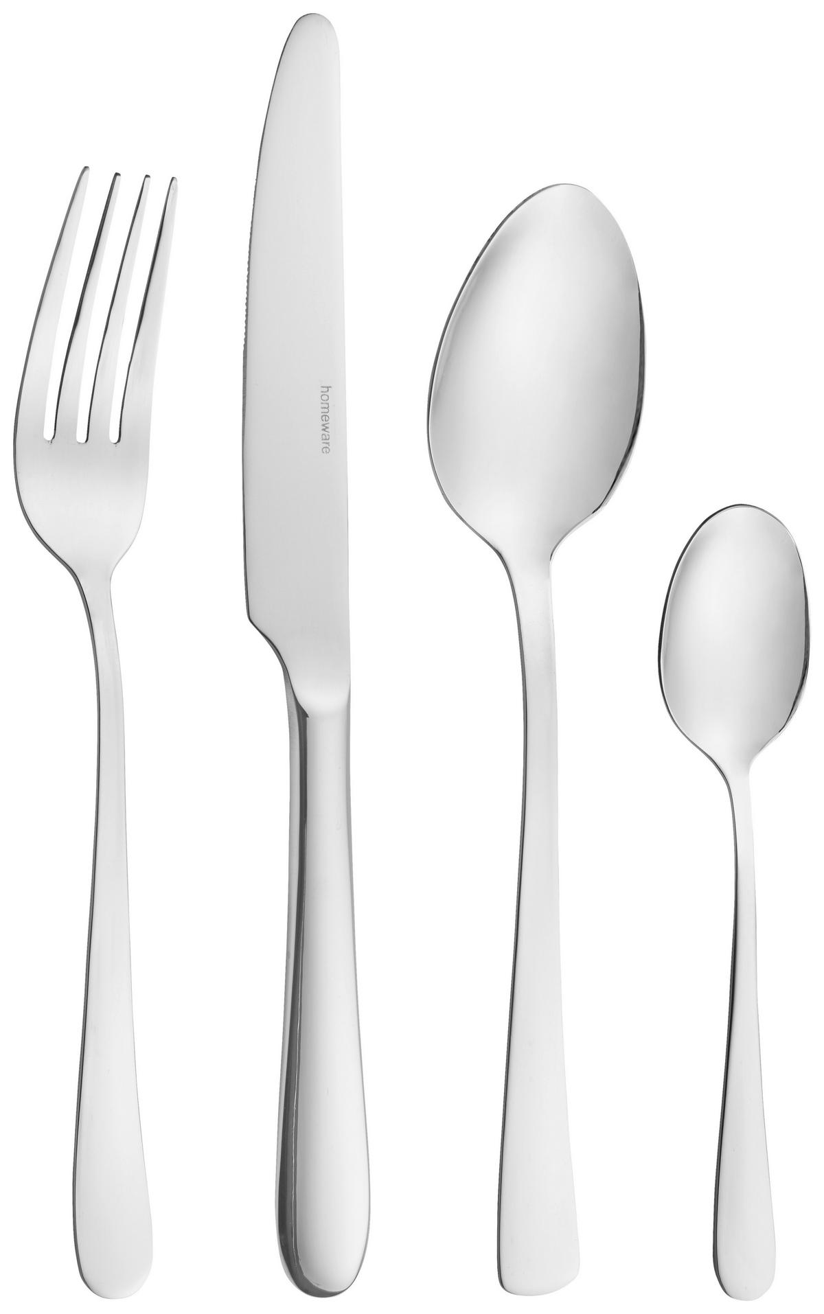 BESTECKSET JOKER 24/1 24-teilig Edelstahl  - Chromfarben, Basics, Metall (24/4,5/16cm) - Justinus