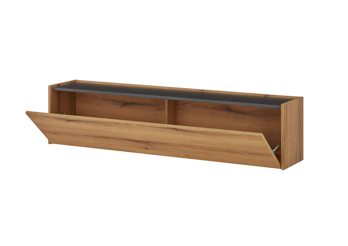 HÄNGEELEMENT Anthrazit, Eichefarben  - Eichefarben/Anthrazit, Design, Holzwerkstoff (150/35/30cm) - Modante