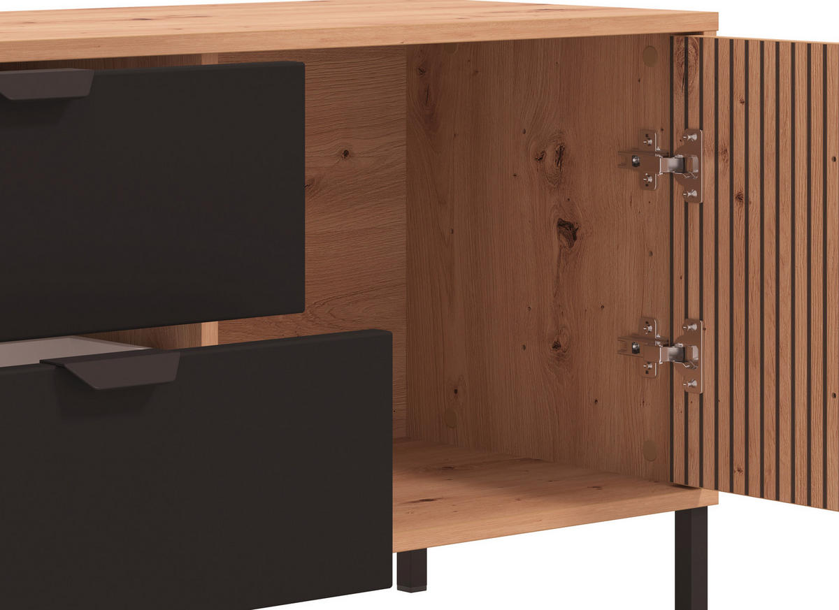 TV-ÁLLVÁNY Artisan tölgy  - Artisan tölgy, Basics, faalapú anyag (157/54,5/40cm) - Xora