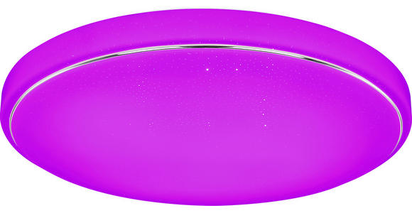 Led Deckenleuchte Lotta Ø 57,5 cm mit Farbwechsler - Weiß, MODERN, Kunststoff/Metall (57,5/8,5cm) - Luca Bessoni
