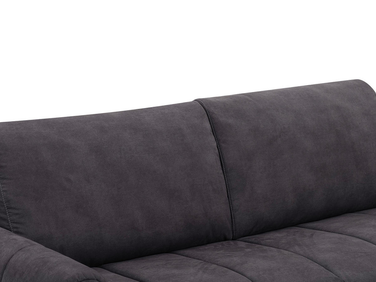 SCHLAFSOFA Leinenoptik Dunkelgrau  - Dunkelgrau/Schwarz, Design, Kunststoff/Textil (198/91/100cm) - Carryhome