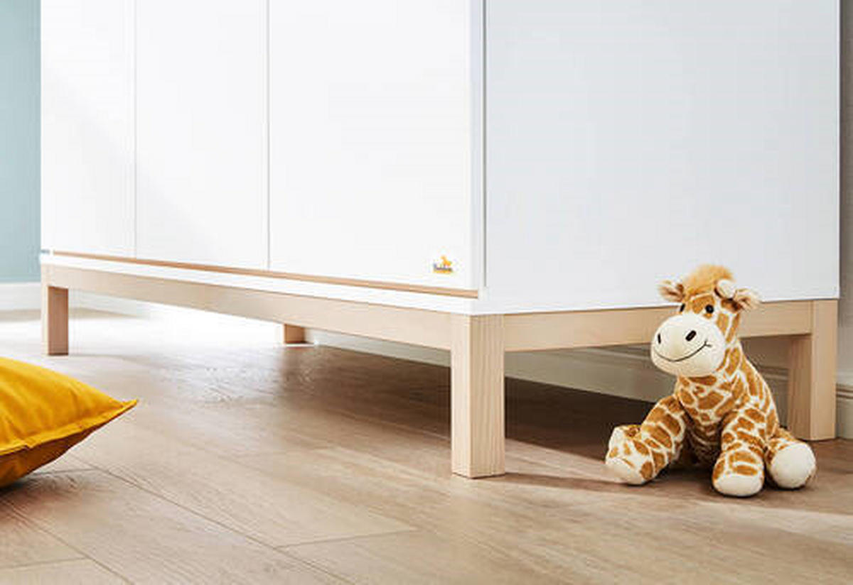 BABYKLEIDERSCHRANK PINOLINO LIGHT  - Ahornfarben/Weiß, Design, Holz/Holzwerkstoff (150/190/56cm) - Pinolino