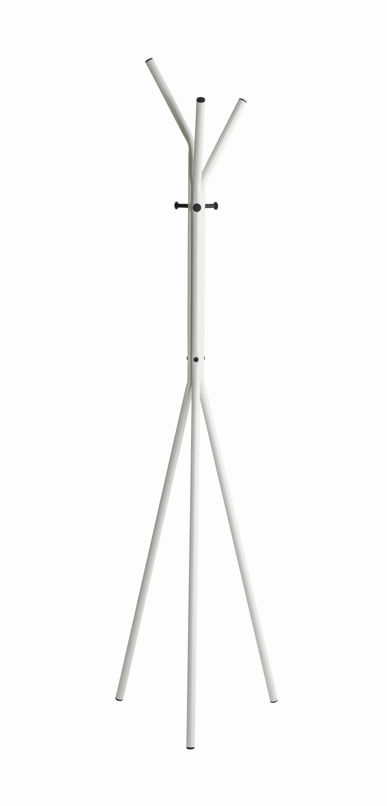 ŠATNÍ STOJAN - bílá/černá, Design, kov (46/178/46cm)