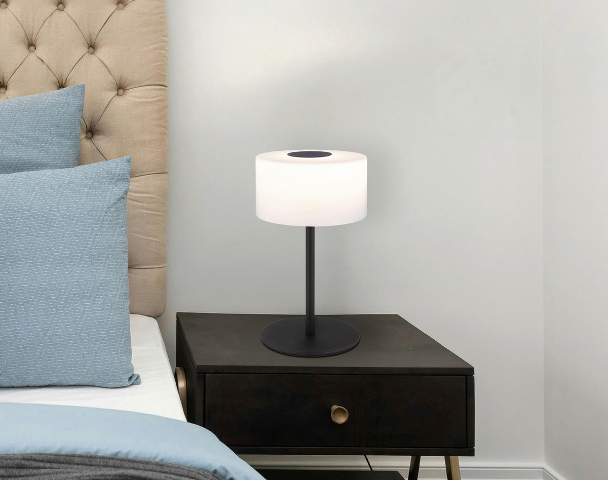 NAMIZNA LED-SVETILKA  TRENTON      20/34,5 cm       - črna/bela, Design, kovina/umetna masa (20/34,5cm) - Globo