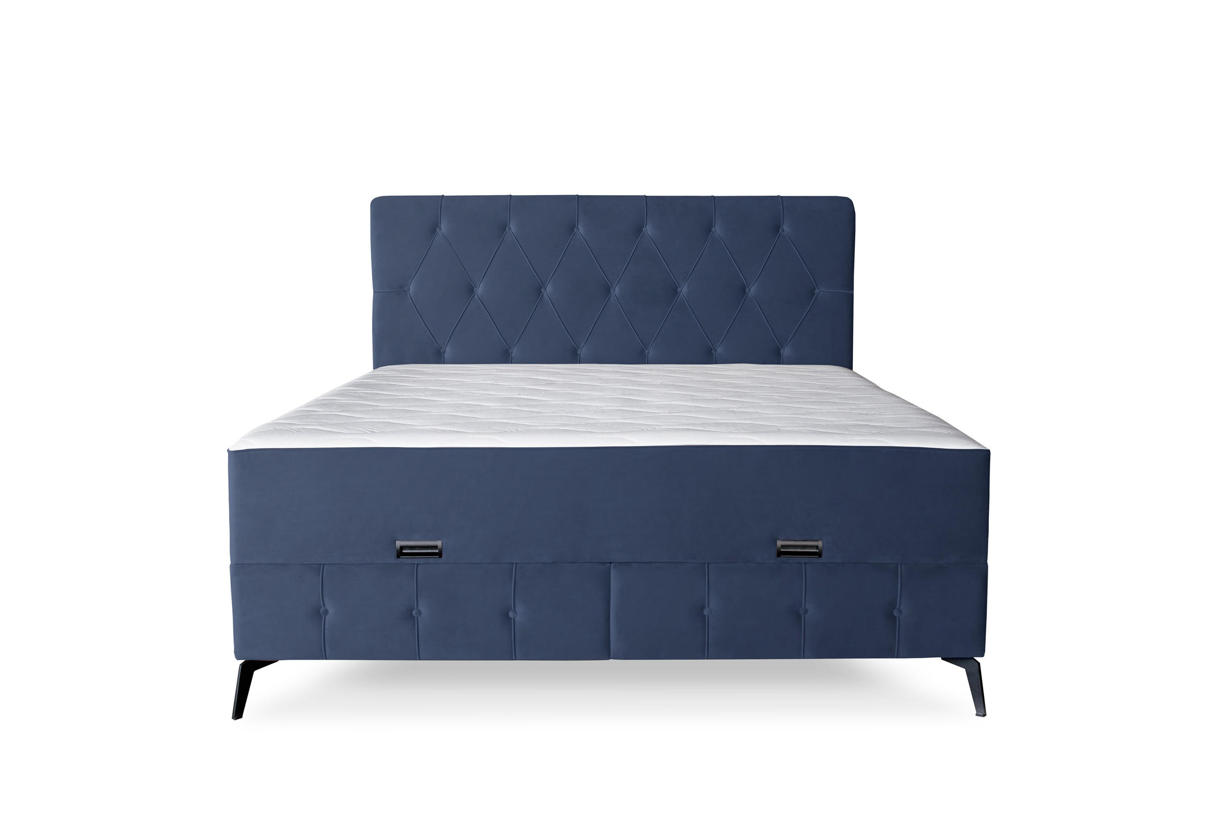 Pat Boxspring, 160/200 cm, albastru