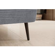 ECKSOFA  in Cord Dunkelgrau  277/174 cm  - Dunkelgrau/Schwarz, KONVENTIONELL, Textil/Metall (277/174cm) - Carryhome