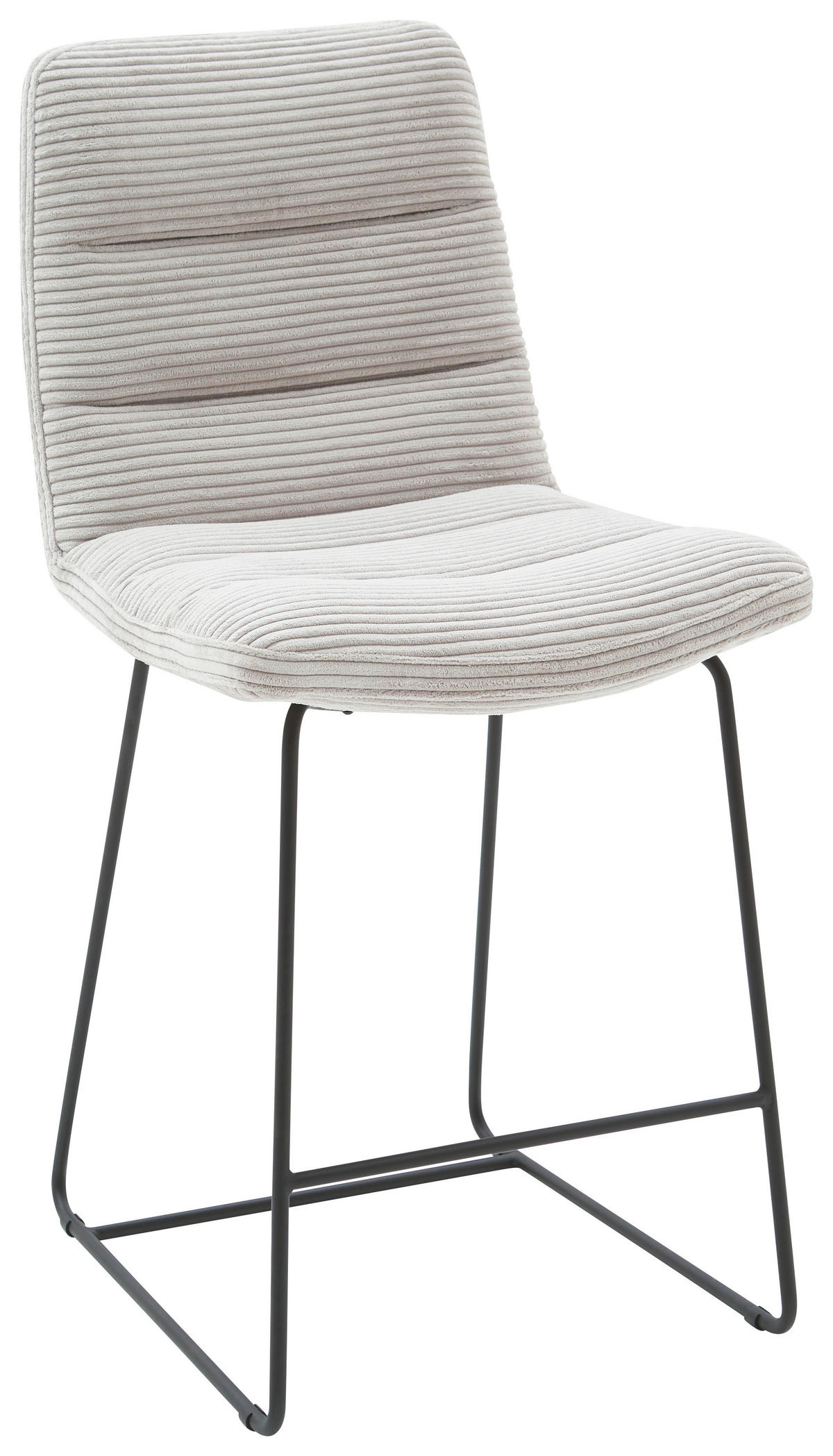 TRESENSTUHL in Textil Hellgrau  - Hellgrau/Schwarz, Design, Textil/Metall (52/106/66cm) - Dieter Knoll