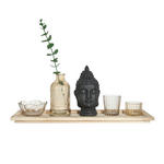 KERZENHALTER-SET - Multicolor, Design, Glas/Holz - Ambia Home
