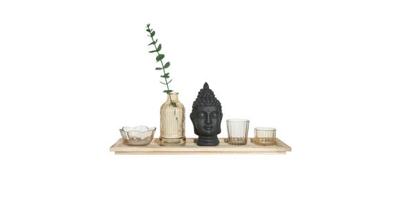 KERZENHALTER-SET - Multicolor, Design, Glas/Holz - Ambia Home