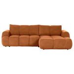ECKSOFA Rostfarben Flachgewebe  - Rostfarben/Schwarz, KONVENTIONELL, Kunststoff/Textil (274/174cm) - Carryhome