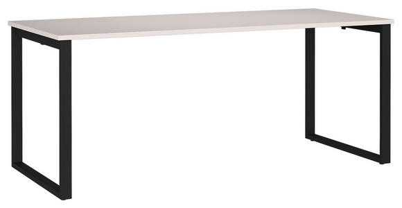 SCHREIBTISCH 180/80/75 cm  in Schwarz, Kaschmir  - Kaschmir/Schwarz, MODERN, Holzwerkstoff/Metall (180/80/75cm) - Novel