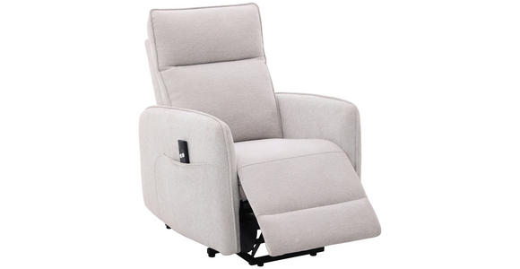 RELAXSESSEL Leinenoptik    - Schwarz/Naturfarben, Design, Textil/Metall (74/101/92cm) - Carryhome