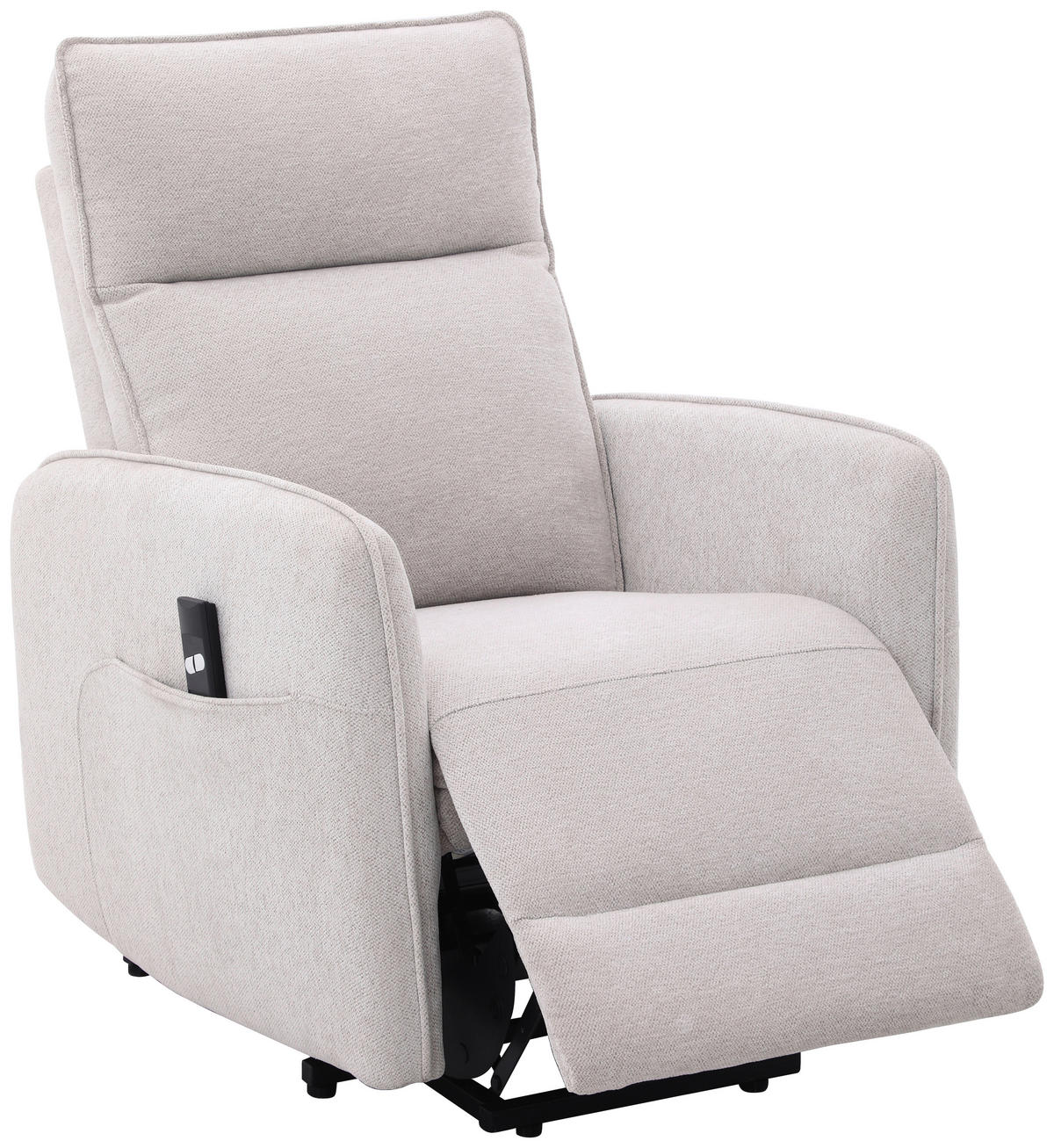 RELAXSESSEL Leinenoptik    - Schwarz/Naturfarben, Design, Textil/Metall (74/101/92cm) - Carryhome