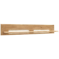 WANDBOARD ohne Beleuchtung, Balkeneiche massiv Eichefarben  - Eichefarben, Design, Holz (150/24/25cm) - Livetastic