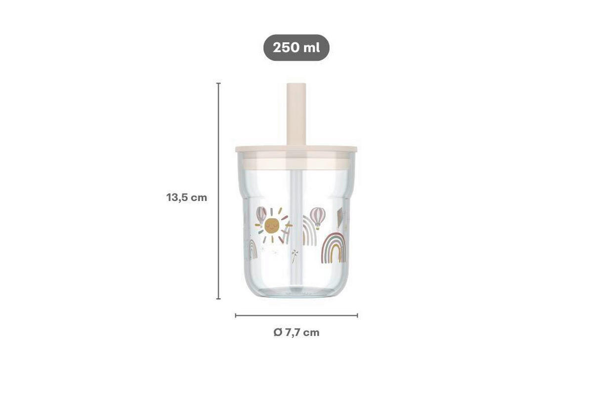 TRINKBECHER Mio 200 ml  - Salbeigrün/Multicolor, Basics, Kunststoff (200ml) - Mepal