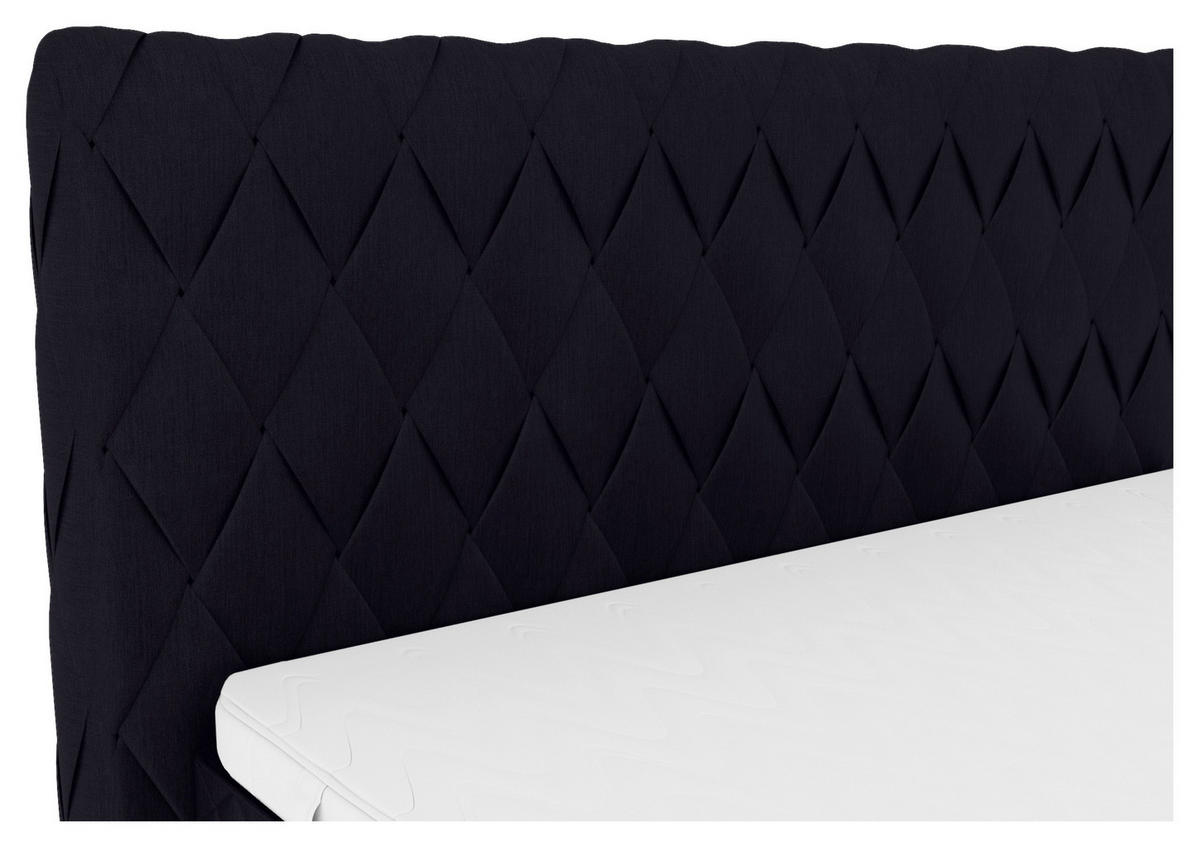 BOXSPRINGBETT 140/200 cm  in Schwarz  - Schwarz, Design, Textil/Metall (140/200cm) - Boxxx