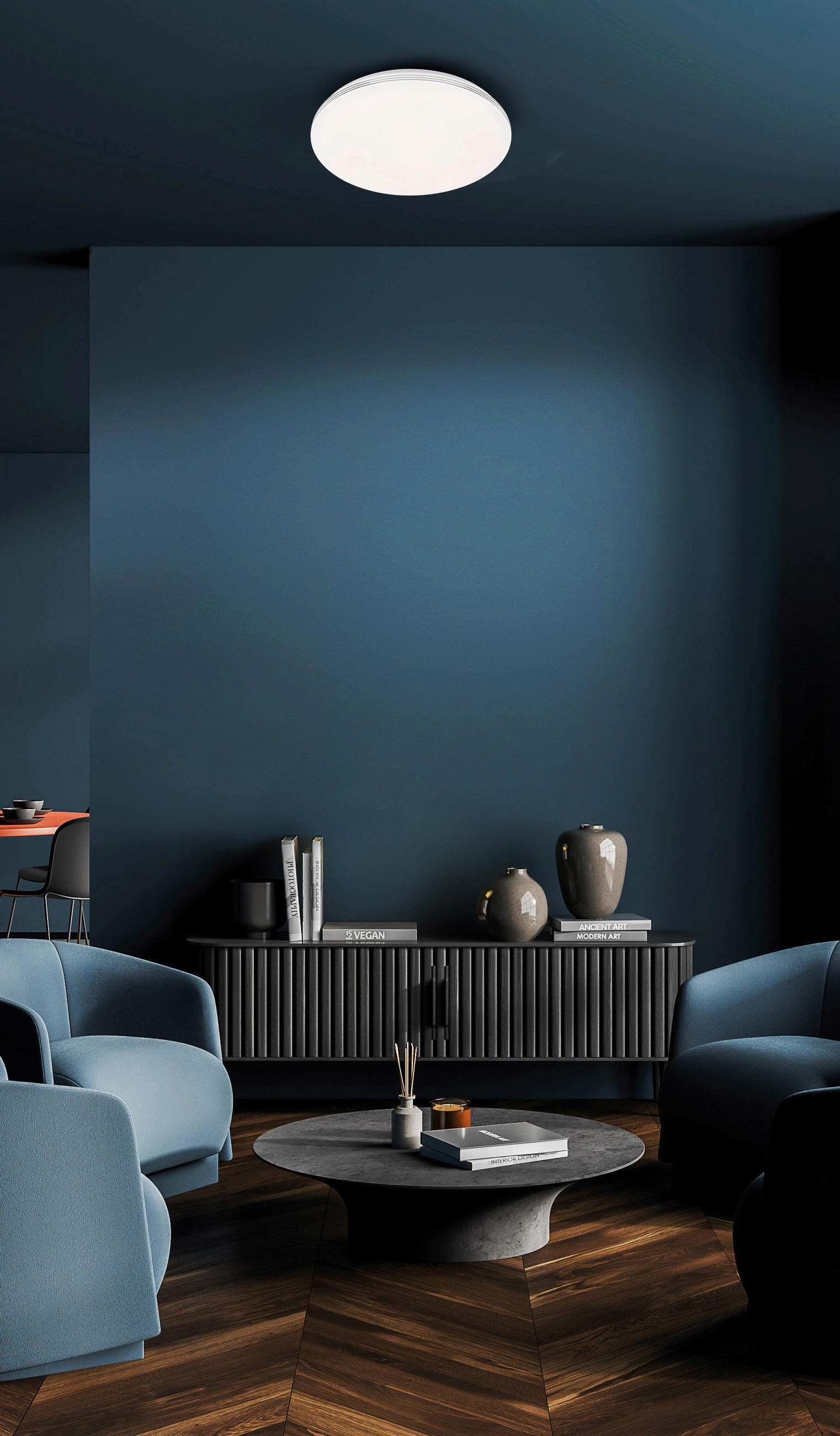 LED-DECKENLEUCHTE 21104 33 cm  - Weiß, KONVENTIONELL, Glas (33cm) - Fischer & Honsel