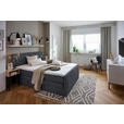 BOXSPRINGBETT 180/200 cm  in Dunkelgrau  - Dunkelgrau/Schwarz, KONVENTIONELL, Kunststoff/Textil (180/200cm) - Carryhome
