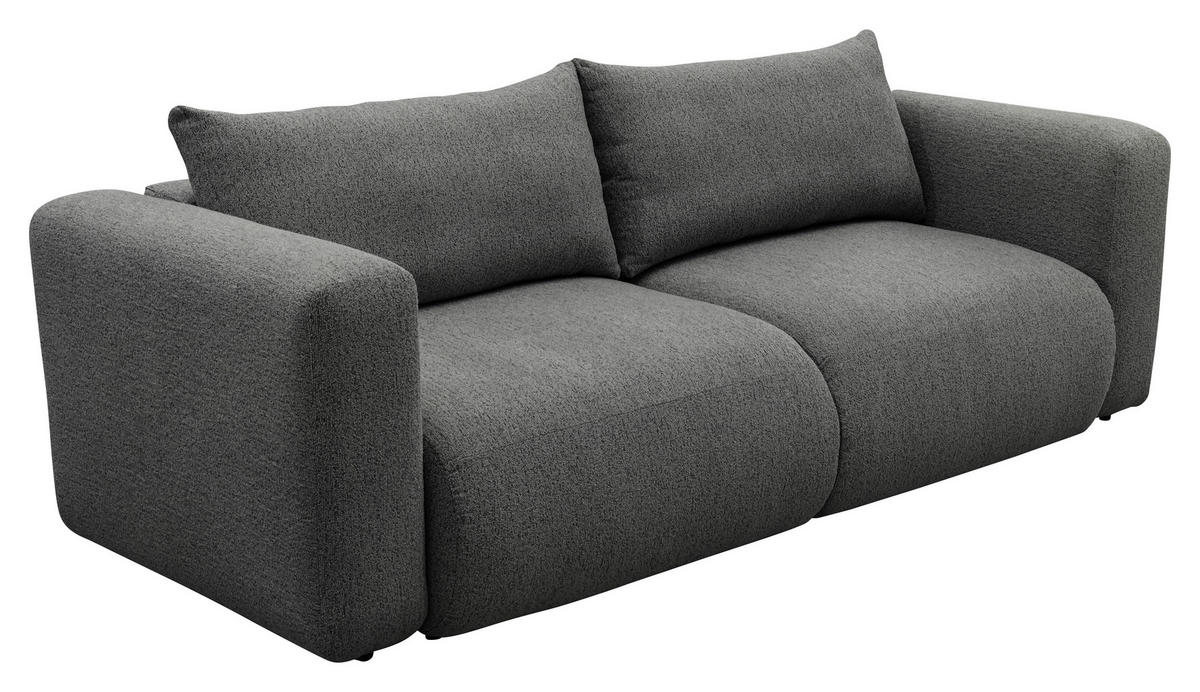 SCHLAFSOFA Flachgewebe Anthrazit  inkl.  - Anthrazit/Schwarz, MODERN, Kunststoff/Textil (248/94/109cm) - Carryhome