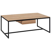 COUCHTISCH Holz, Metall 100/60/43 cm  - Wildeiche/Schwarz, Design, Holz/Metall (100/60/43cm) - Dieter Knoll