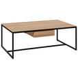 COUCHTISCH in Holz, Metall 100/60/43 cm  - Wildeiche/Schwarz, Design, Holz/Metall (100/60/43cm) - Dieter Knoll