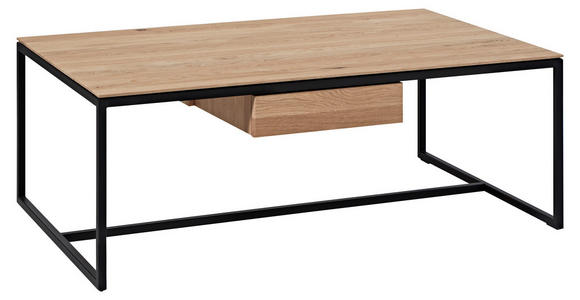 COUCHTISCH in Holz, Metall 100/60/43 cm  - Wildeiche/Schwarz, Design, Holz/Metall (100/60/43cm) - Dieter Knoll